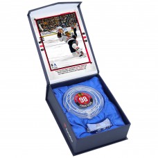 Шайба Connor Bedard Chicago Blackhawks Fanatics Authentic NHL Debut Crystal - Filled with Game-Used Ice from Debut Game