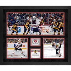 Connor Bedard Chicago Blackhawks Fanatics Authentic Framed NHL Debut 20 x 24 3-Photograph Collage with Game-Used Ice from Debut Game - Limited Edition of 198