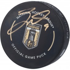 Шайба Jack Eichel Vegas Golden Knights Autographed Fanatics Authentic Banner Raising Official Game