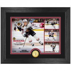 Chicago Blackhawks Connor Bedard Highland Mint 13 x 16 NHL Debut Bronze Coin Photo Mint