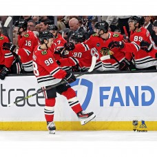 Connor Bedard Chicago Blackhawks Unsigned Fanatics Authentic First NHL Goal Celebration Photograph
