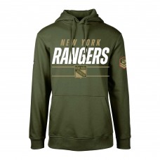 Толстовка New York Rangers Levelwear Olive Delta Podium Fleece