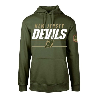 Толстовка New Jersey Devils Levelwear Olive Delta Podium Fleece