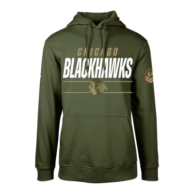 Толстовка Chicago Blackhawks Levelwear Olive Delta Podium Fleece