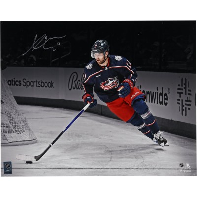 Adam Fantilli Columbus Blue Jackets Autographed Fanatics Authentic 16 x 20 NHL Debut Spotlight Photograph