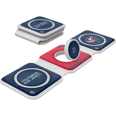 Columbus Blue Jackets Keyscaper Personalized 3-in-1 Foldable Charger