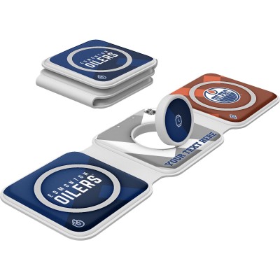 Edmonton Oilers Keyscaper Personalized 3-in-1 Foldable Charger