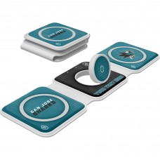 San Jose Sharks Keyscaper Personalized 3-in-1 Foldable Charger