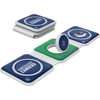 Vancouver Canucks Keyscaper Personalized 3-in-1 Foldable Charger
