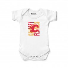 Newborn & Малышам Calgary Flames Chad & Jake White Bodysuit