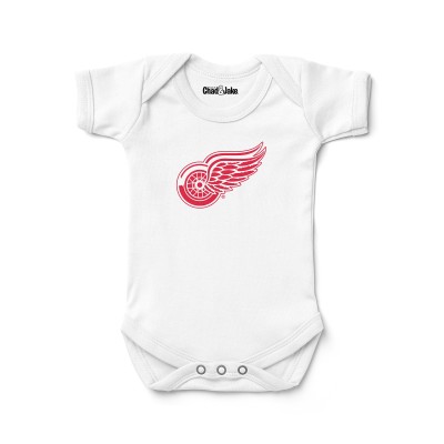 Newborn & Малышам Detroit Red Wings Chad & Jake White Logo Bodysuit