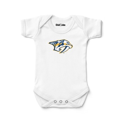 Newborn & Малышам Nashville Predators Chad & Jake White Logo Bodysuit