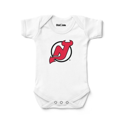 Newborn & Малышам New Jersey Devils Chad & Jake White Logo Bodysuit