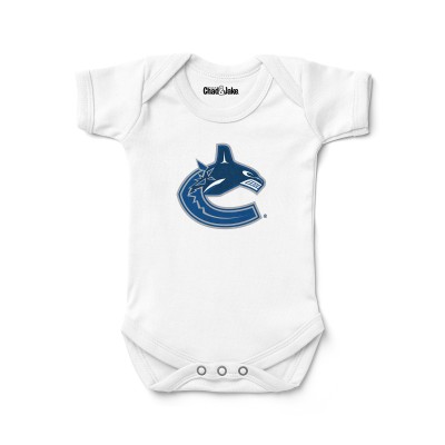 Newborn & Малышам Vancouver Canucks Chad & Jake White Logo Bodysuit