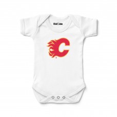 Newborn & Малышам Calgary Flames Chad & Jake White Logo Bodysuit