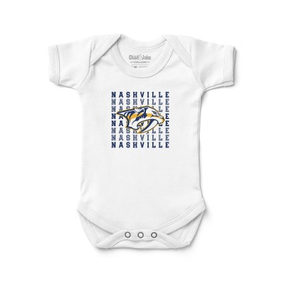 Newborn & Малышам Nashville Predators Chad & Jake White Retro Bodysuit