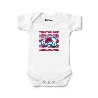 Newborn & Малышам Colorado Avalanche Chad & Jake White Retro Bodysuit