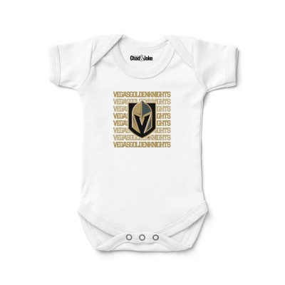 Newborn & Малышам Vegas Golden Knights Chad & Jake White Retro Bodysuit