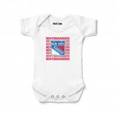 Newborn & Малышам New York Rangers Chad & Jake White Retro Bodysuit Newborn & Малышам New York Rangers Chad & Jake White Retro Bodysuit