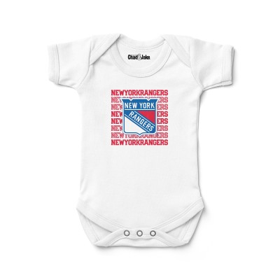 Newborn & Малышам New York Rangers Chad & Jake White Retro Bodysuit