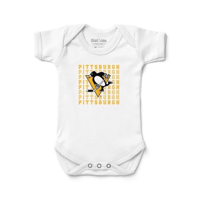 Newborn & Малышам Pittsburgh Penguins Chad & Jake White Retro Bodysuit