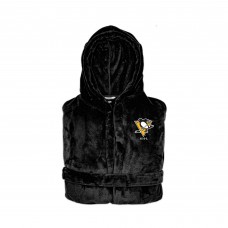 Pittsburgh Penguins ISlide Unisex Adult NHL Black Hooded Robe - Black