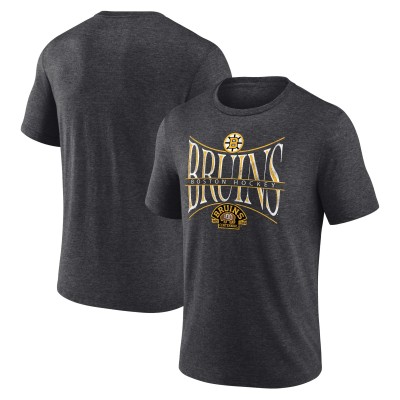 Футболка Boston Bruins Centennial Hockey Tri-Blend - Heather Charcoal
