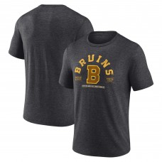 Футболка Boston Bruins Centennial The Early Years Tri-Blend - Heather Charcoal