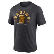 Футболка Boston Bruins Centennial The Early Years Tri-Blend - Heather Charcoal