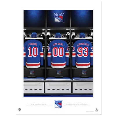 New York Rangers 12 x 16 Personalized Locker Room Photo Print