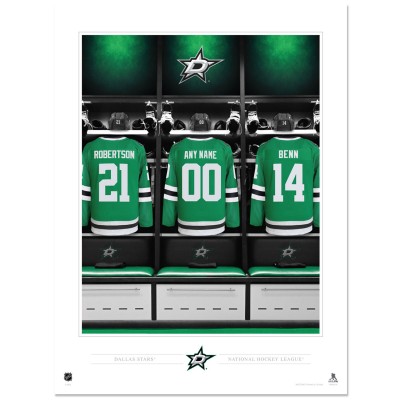 Dallas Stars 12 x 16 Personalized Locker Room Photo Print