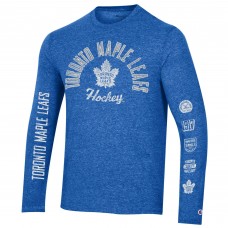 Футболка с длинным рукавом Toronto Maple Leafs Champion Multi-Logo Tri-Blend - Heather Blue