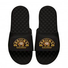 Boston Bruins ISlide Centennial Slide Sandals - Black