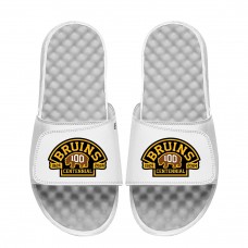 Boston Bruins ISlide Centennial Slide Sandals - White