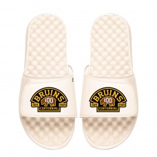 Boston Bruins ISlide Centennial Slide Sandals - Cream