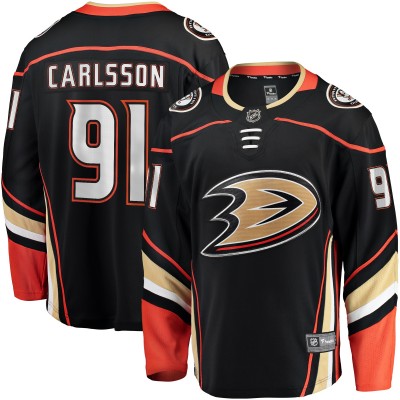 Игровая джерси Leo Carlsson Anaheim Ducks Fanatics Home Breakaway Player - Black