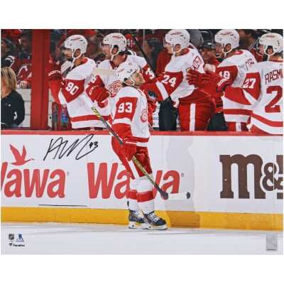 Alex DeBrincat Detroit Red Wings Autographed Fanatics Authentic 16 x 20 Red Wings Debut Photograph