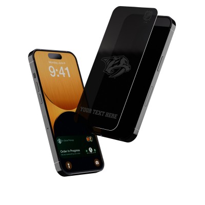 Nashville Predators Keyscaper Personalized iPhone Disappearing Logo Glass Screen Protector
