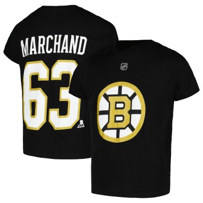 Именная футболка Brad Marchand Boston Bruins Youth - Black