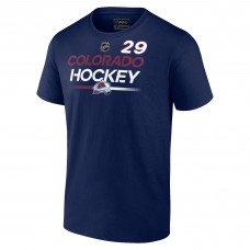 Футболка Nathan MacKinnon Colorado Avalanche Authentic Pro Prime Name & Number - Navy
