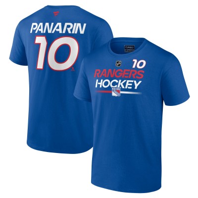 New York Rangers Artemi Panarin Fanatics Blue Authentic Pro Prime Name & Number T-Shirt