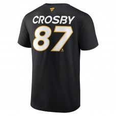 Футболка Sidney Crosby Pittsburgh Penguins Authentic Pro Prime Name & Number - Black