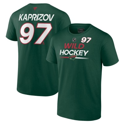 Футболка Kirill Kaprizov Minnesota Wild Fanatics Authentic Pro Prime Name & Number - Green