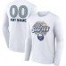 Футболка с длинным рукавом Unisex Buffalo Sabres White Personalized Name & Number Leopard Print