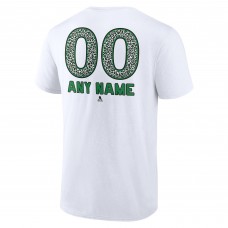 Именная футболка Dallas Stars Unisex Leopard Print - White