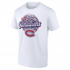 Именная футболка Montreal Canadiens Unisex Leopard Print - White