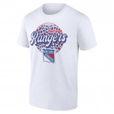 Именная футболка New York Rangers Unisex Leopard Print - White
