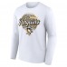 Unisex Pittsburgh Penguins White Personalized Name & Number Leopard Print Long Sleeve T-Shirt