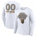 Unisex Vegas Golden Knights White Personalized Name & Number Leopard Print Long Sleeve T-Shirt