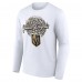 Unisex Vegas Golden Knights White Personalized Name & Number Leopard Print Long Sleeve T-Shirt